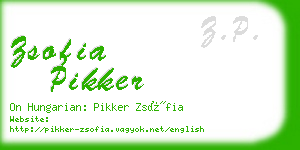 zsofia pikker business card